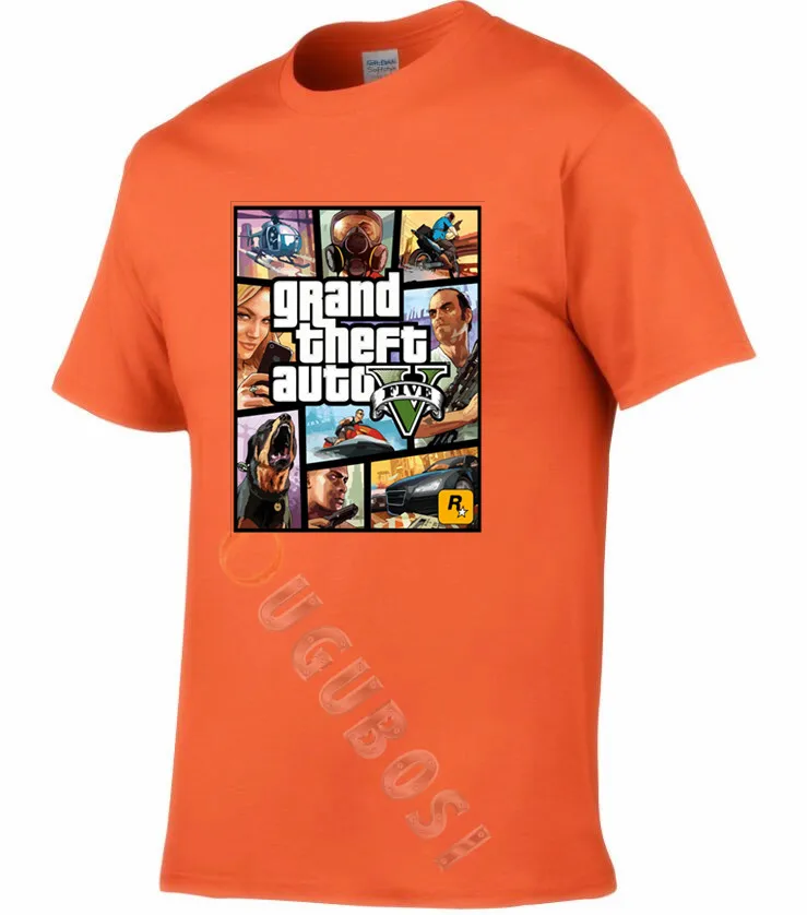 Grand Theft Auto GTA Футболка Мужская Уличная футболка с 5 и женская известного бренда