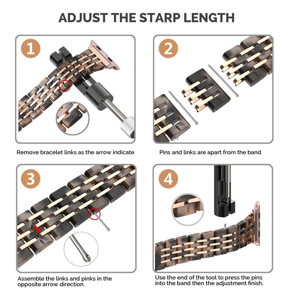 

Stainless Steel Strap for Apple Watch Band Series 3/2/1 38mm 42mm Metal Sport Watchband for iwatch series 4 40mm 44mm