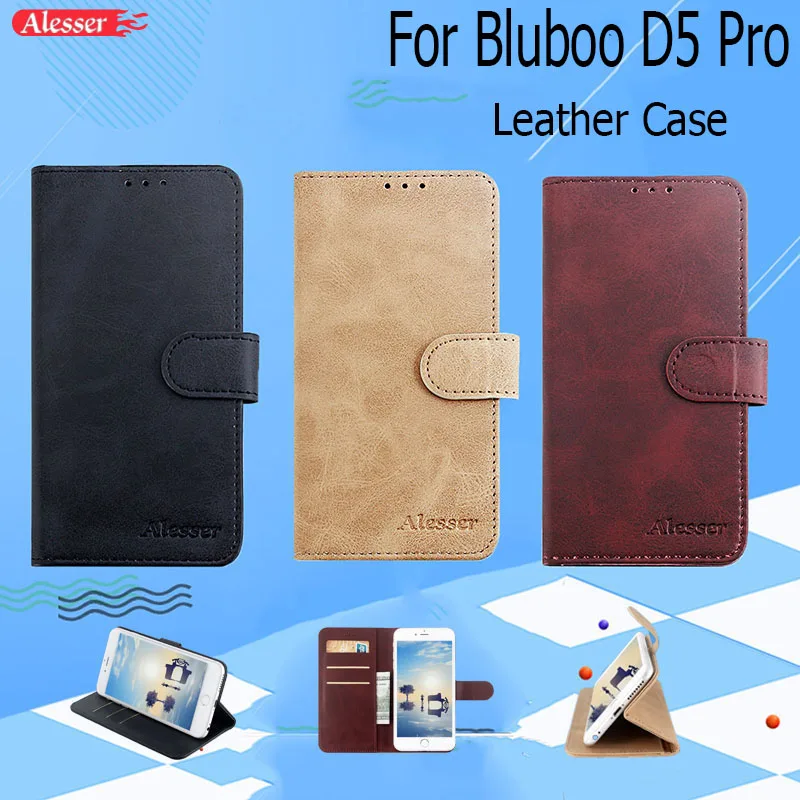 Alesser5.5 ''для Bluboo D5 Pro кожаный чехол с откидной крышкой наклейкой Защитный для