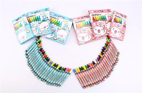 8 12 24 классический цвет нетоксичный hameless crayon Шелковый Гладкий для смываемых рисунков лучший подарок набор для детей школьные принадлежности