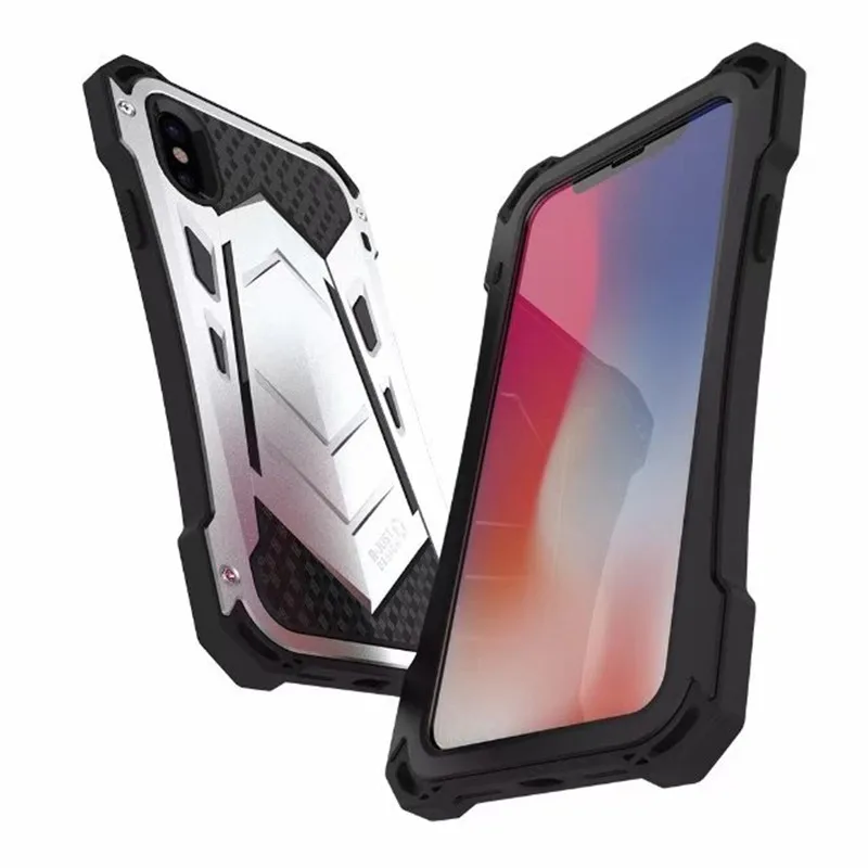 R-JUST чехол для телефона iphone X XS противоударный водонепроницаемый металлический +