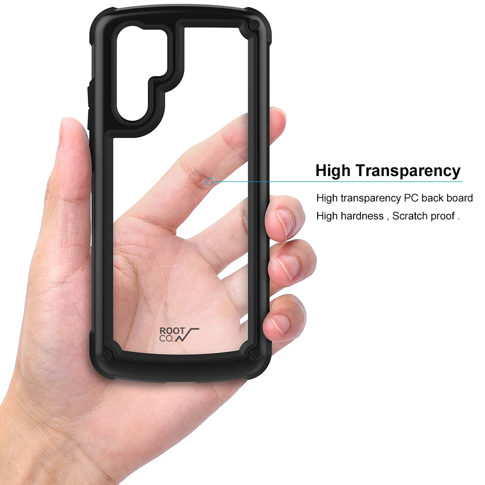 Прозрачный акриловый ПК задняя Рамка гибридный чехол для телефона Huawei P30 Pro