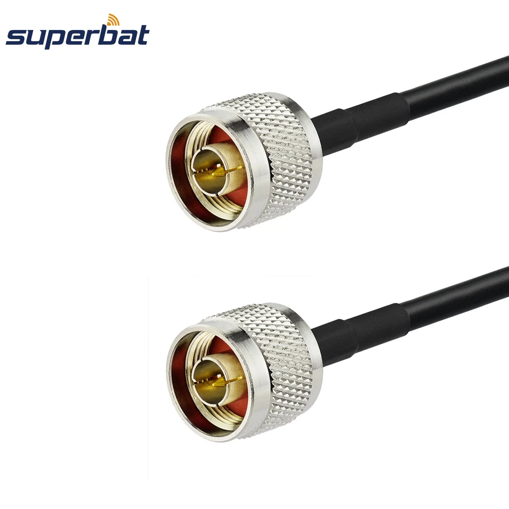 Superbat N-Type Male to N Plug Connector Straight WiFi Adapter Pigtail Cable KSR195 COAX 2M for Bluetooth Wireless