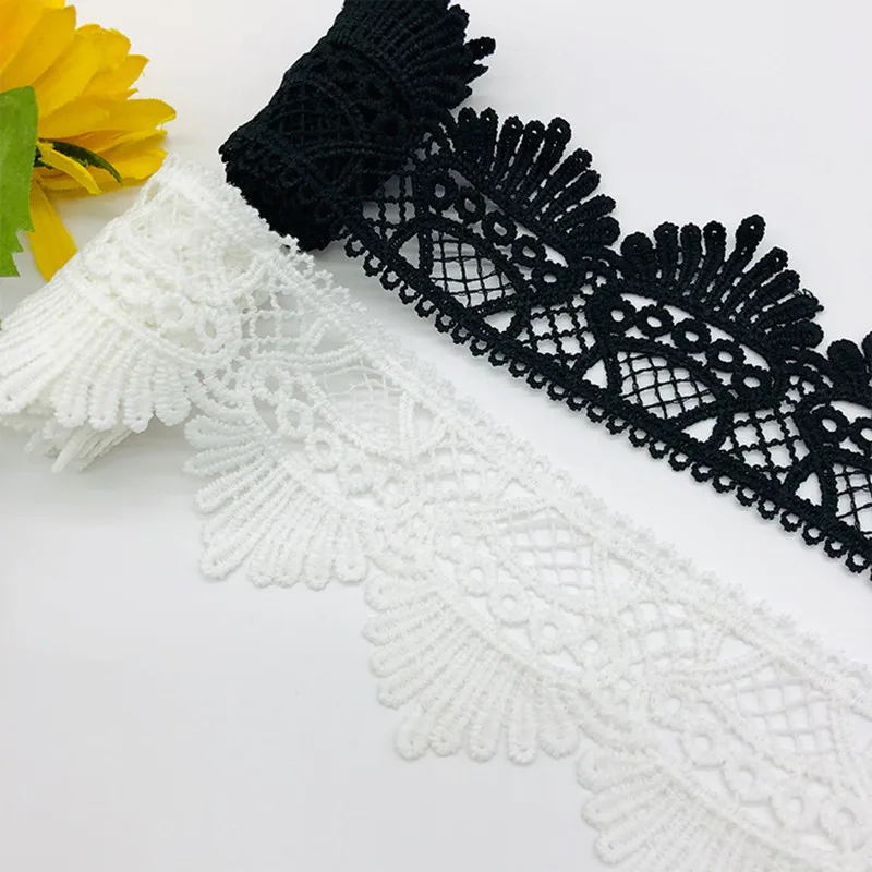 

6cm Wide DIY Water Soluble Lace Fabric Milk Silk Hollow Embroidery Garment Accessories Skirt Garment Decorative Sewing Materials