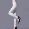 YSDNCHI High Waist Women Trousers Workout Pencil Pants Elastic Legging Printed Skinny Stripe Black Ankle Length 1