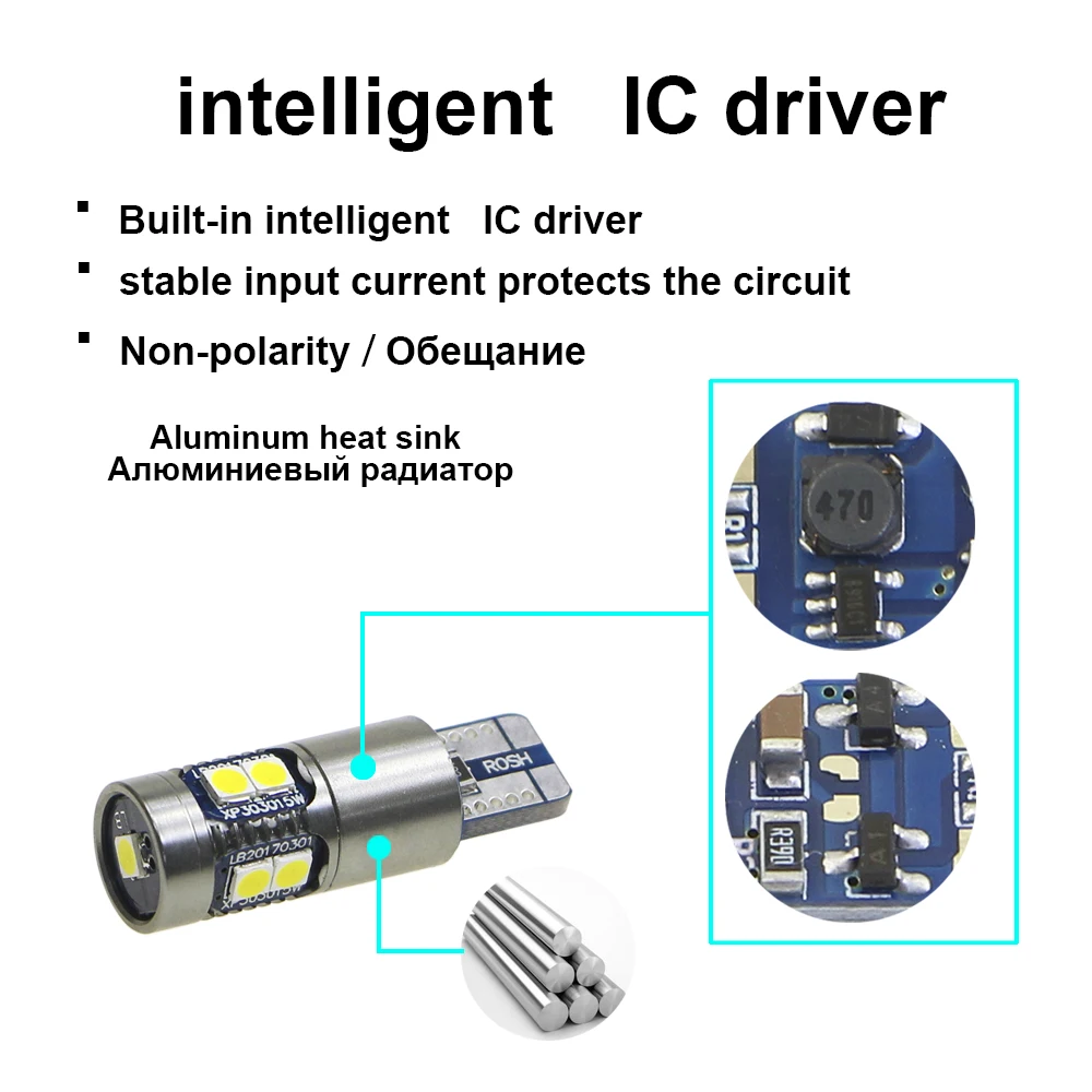 Kein 2шт T10 светодиодная лампа для автомобиля 194 CANBUS W5W 168 501 авто 3030 9smd боковая клиновая внутренняя чтения света автомобильная парковочная задняя фара автомобиль 12 В.