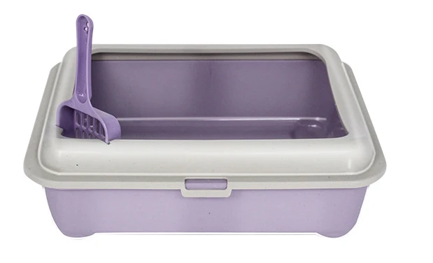 Purple Контейнер для кошачьего туалета полузакрытый маленький туалетный горшок для кошачьего туалета Mascotas горшок "Кролик" совок коробка для кошачьего туалета Тренировочный Набор - Цвет: Purple