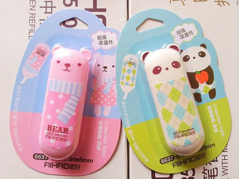 Ленты с рисунком/медведь/лягушка/панда ленты милые животные коррекции для