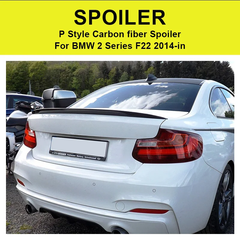 Задний спойлер P-style для BMW 2 серии F22 220i 228i 235i задний из углеродного волокна