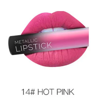 14 Водостойкая матовая губная помада для красных губ, стойкая губная помада, матовая для макияжа, Красная губная матовая стойкая помада focallure - Цвет: 14