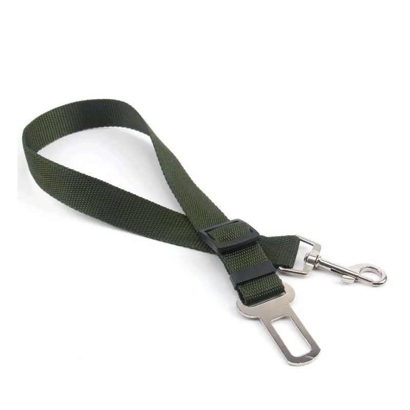 Army Green Ремень безопасности для автомобиля для домашних собак, регулируемый ремень безопасности для собак, щенков, кошек в автомобиле - Цвет: Army Green