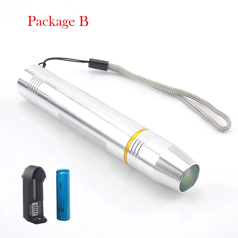 Package B Мини ювелирные изделия senter jade glare Q5 светодиодный светильник-вспышка из камня jade flash светильник белый светильник ing Перезаряжаемый 18650 аккумулятор детектор камня - Испускаемый цвет: Package B