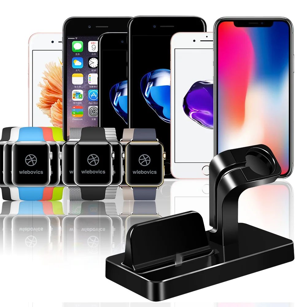 2 в 1 Зарядное устройство Док-станция для Aplle Watch Apple IWatch Series 1 2 3 Apple Watch IPhone X 6 6S 7 8 Plus настольное зарядное устройство