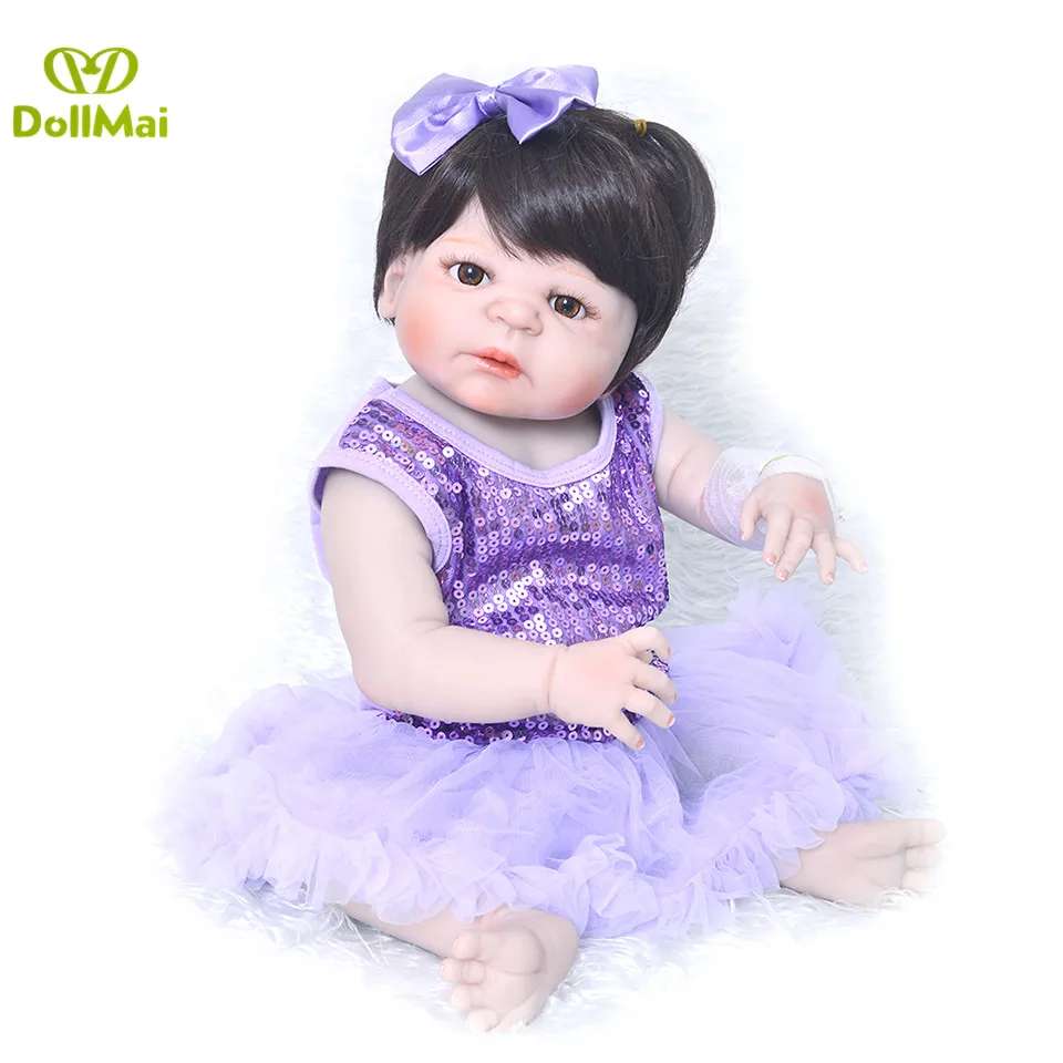 

Силиконовые виниловые куклы для новорожденных, 23 "57 см, bebe boneca reborn menina, Детские Подарочные игрушки, куклы, блонд, парик, кукла для новорожденн...
