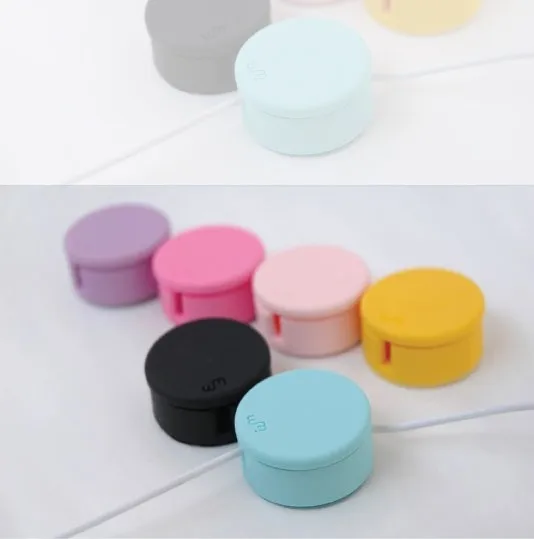 2017 держатель для наушников устройство намотки кабеля милая Яркая Цветная