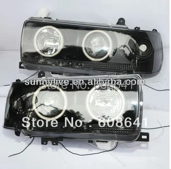 

Prado 4500 LC80 FJ80 светодиодный Ангельские глазки фар 1990-1997 год RC черный Стиль