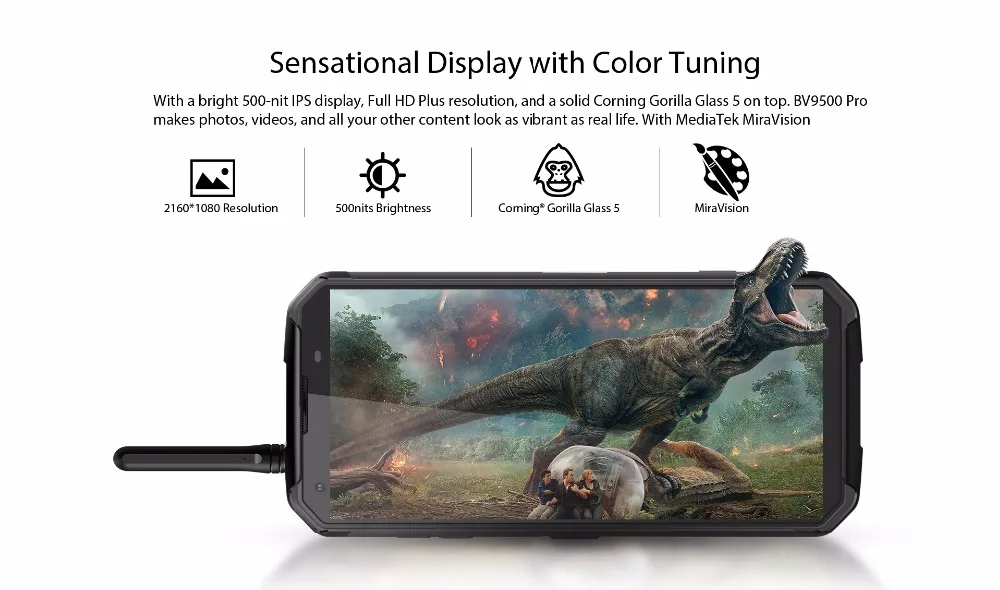 Мобильный телефон Blackview BV9500 Pro на базе Android 8 1 Восьмиядерный экран 5 7 дюйма 18:9 MTK6763T 6