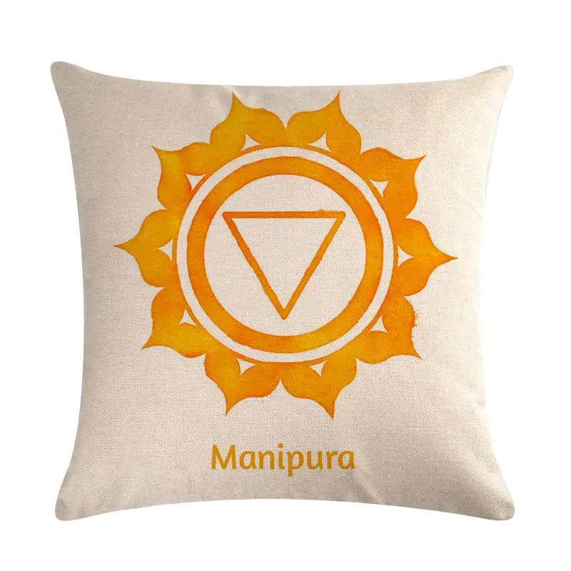 Muladhara наволочка для подушки Manipura Sahasrara льняные наволочки сиденья автомобиля