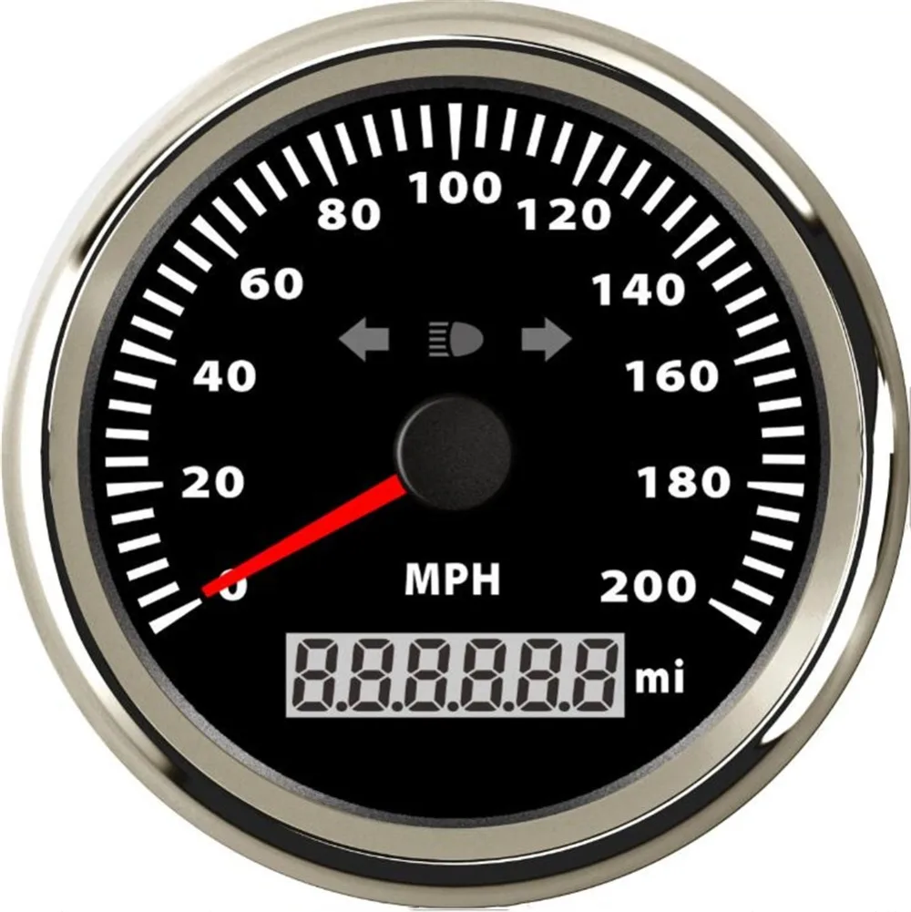 1 шт. новый стиль 85 мм спидометры GPS 0-200mph LCD датчики скорости 200 миль в час IP67 316L