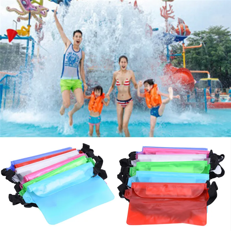 

1PCS Transparent Waist Packs Casual Travel Waist Bag PVC Waterproof Jelly Fanny Pack Bags Small Unisex Summer Beach Bag