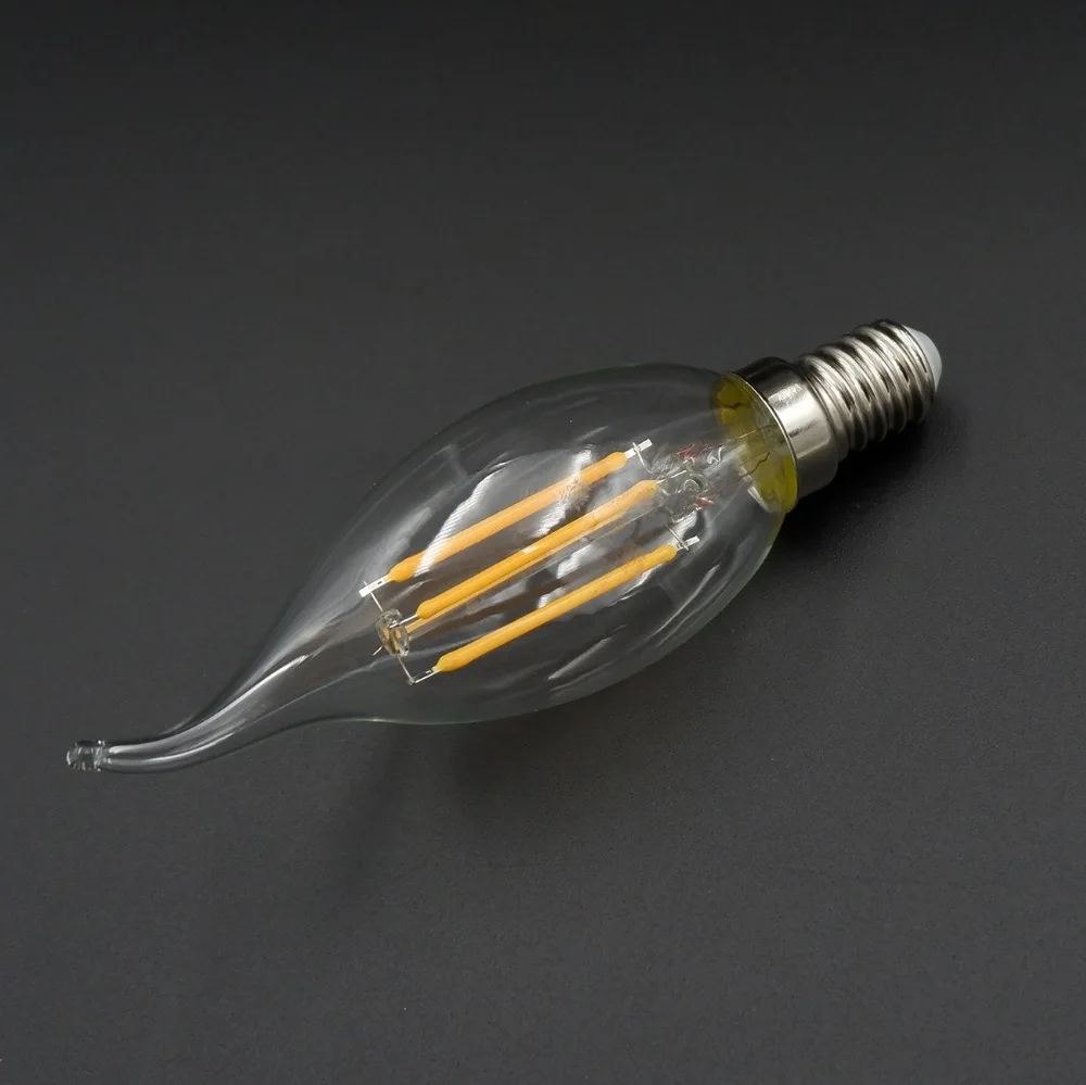 10-Pack LED E14 Edison винтовые свечи лампочки 360 градусов угол луча Модифицированная