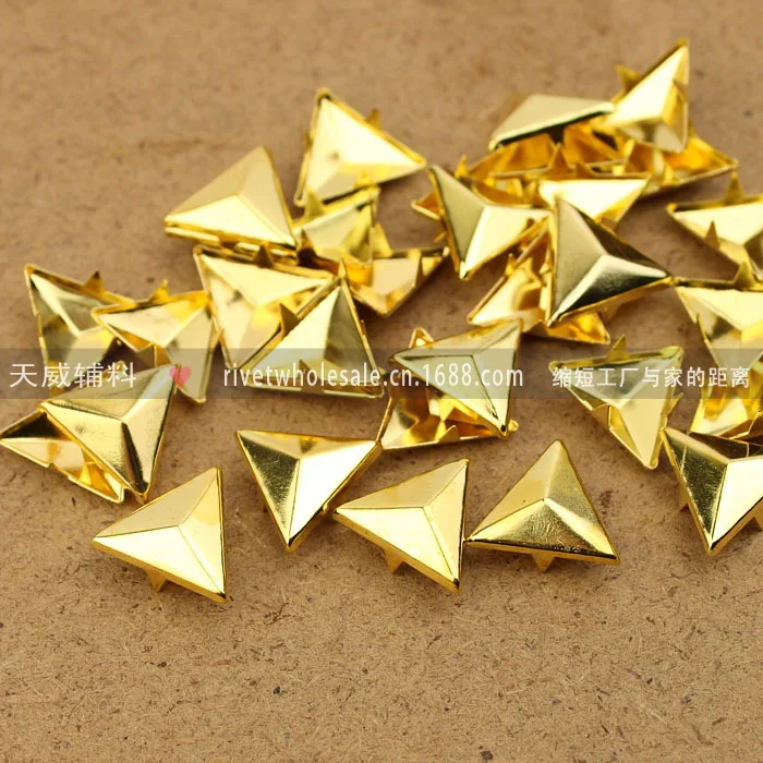 16 мм треугольник мандарин DIY аксессуары золотой заклепки|accessori|accessories cosmeticsaccessories