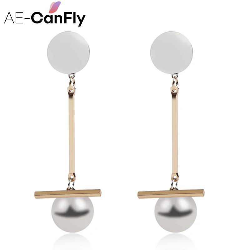 Простые классические Висячие серьги цвета: золотистый серебристый Цвет