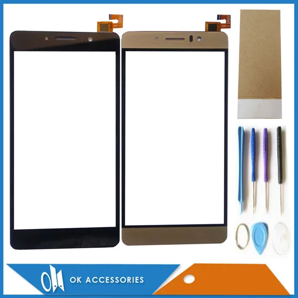 

For Timmy M12 MTK6580 Touch Screen Digitizer 5.5 Inch High Quality Black Gold Color With Tape Tools 1PC/Lot