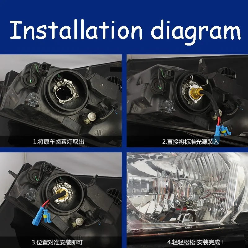 Фар автомобиля H4 биксенон интенсивность света 12V55w Hi/низкая линзы прожекторного типа для леворульных автомобилей для Hid Маяк легко Тип Установка 55 W 4300 K 8000 K