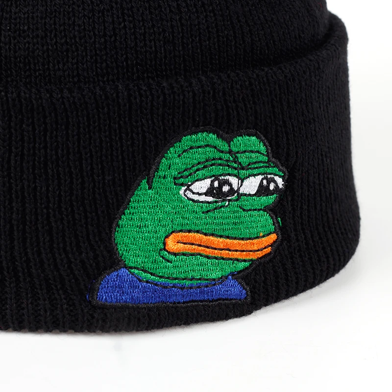 Грустно Кермит Кепки лягушка Pepe неможет человек Вышивка шапочки хип-хоп одежда