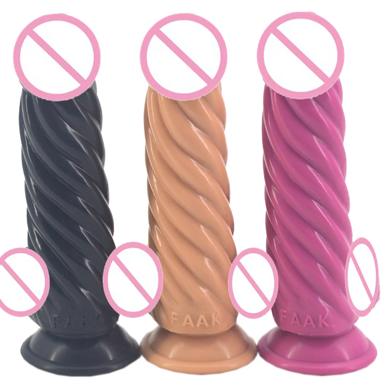 FAAK 20 1x5 см Силиконовые винтовые гигантские фаллоимитаторы с сильной присоской