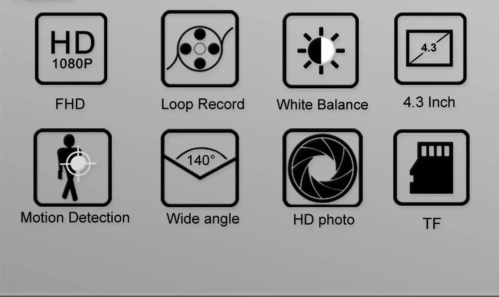 4,3 дюймов Full HD 1080P Автомобильный видеорегистратор Камера авто зеркало заднего вида цифровой видеорегистратор двойной объектив видеорегистратор регистратор видеокамера