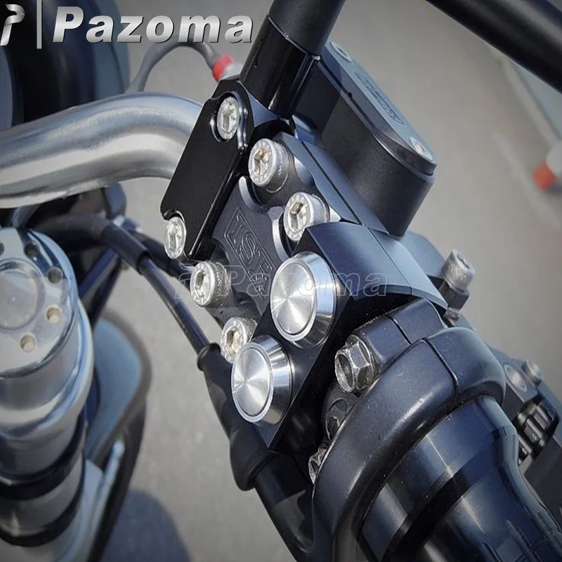 

Pazoma Aluminum Black Universal Switch 22.2mm 7/8" Handlebar Motorbike Scooter Handle Grips Reset Buttons