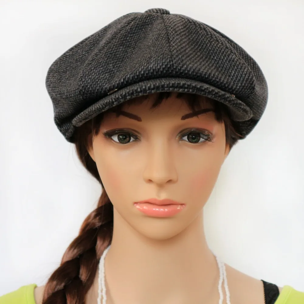 Модная мужская зимняя восьмипанельная Шерстяная кепка newsboy 56 см 58 60 окружность