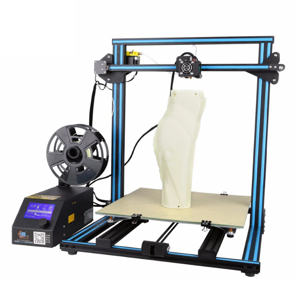 2017 Max Размеры 400*400*400 мм creality CR10 серии 3D принтеры с ЖК дисплей Экран high precisio 1.75 нити