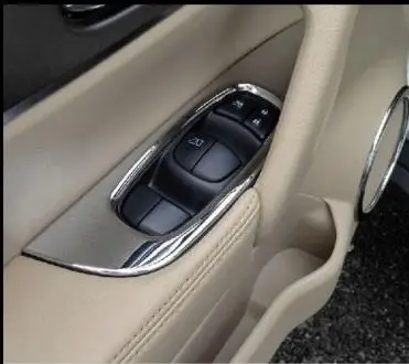 4 шт. крышка кнопки управления дверным окном для Nissan Qashqai J11 2015 2016 2017|Хромирование| |