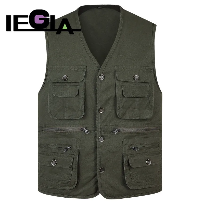 Мужская жилетка без рукавов тонкая дышащая с карманами для путешествий одежда