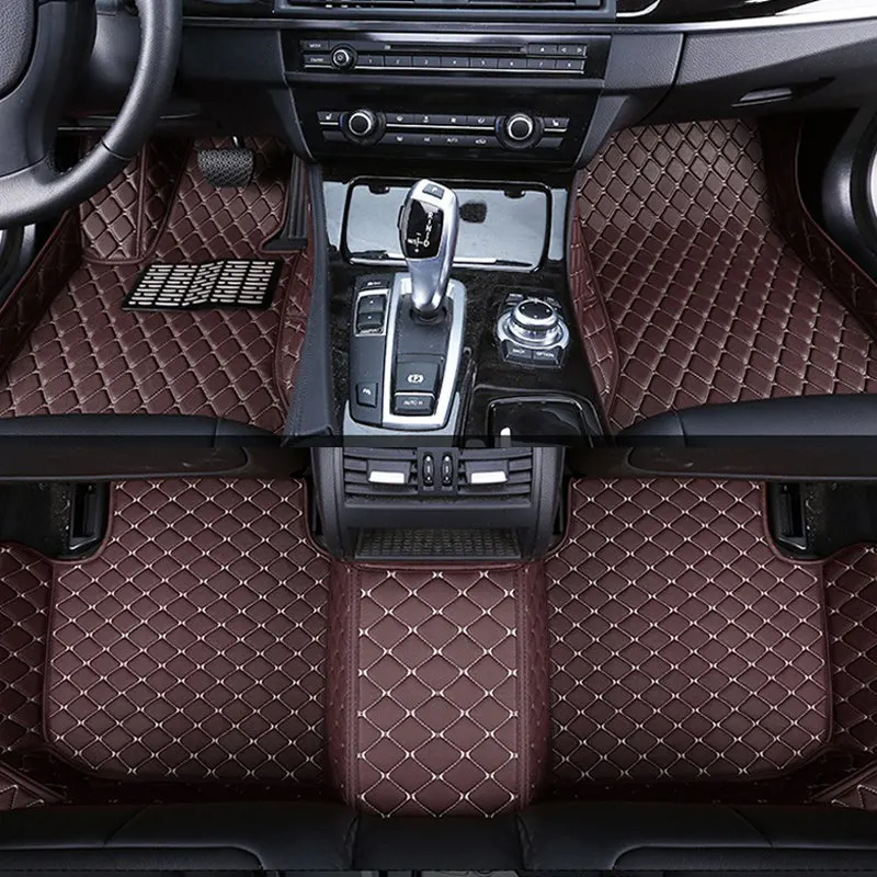 Автомобильный ковер коврики для vw golf 4 6 7 Гольф gti mk4 mk5 mk7 Гольф 7 jetta 6 mk6 mk5 Жук santana - Название цвета: Brown