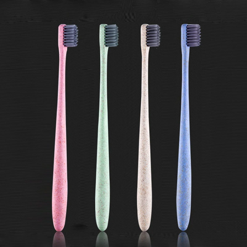Зубная щетка из черного бамбука для детей и взрослых 1/2/3/4 шт.|bamboo toothbrush|tongue cleanerbrush