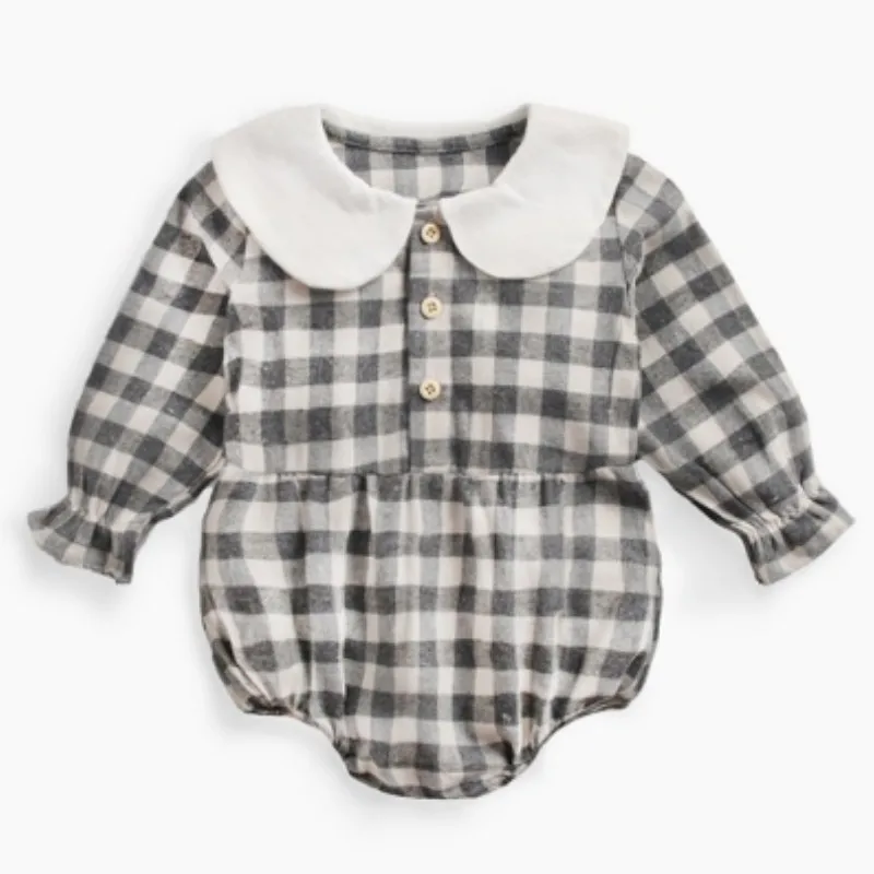 Детская одежда с длинными рукавами Ins/боди воротником Питер Пэн для девочек