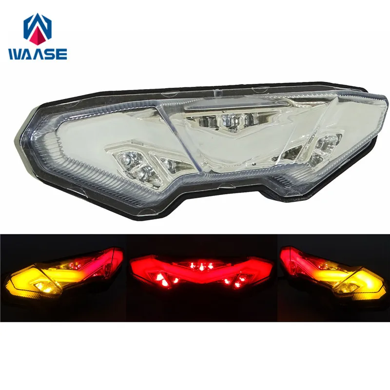 

waase Motorbike For Yamaha MT07 MT-07 Tracer 2016 2017 2018 Rear Tail Light Brake Turn Signals Integrated LED Light