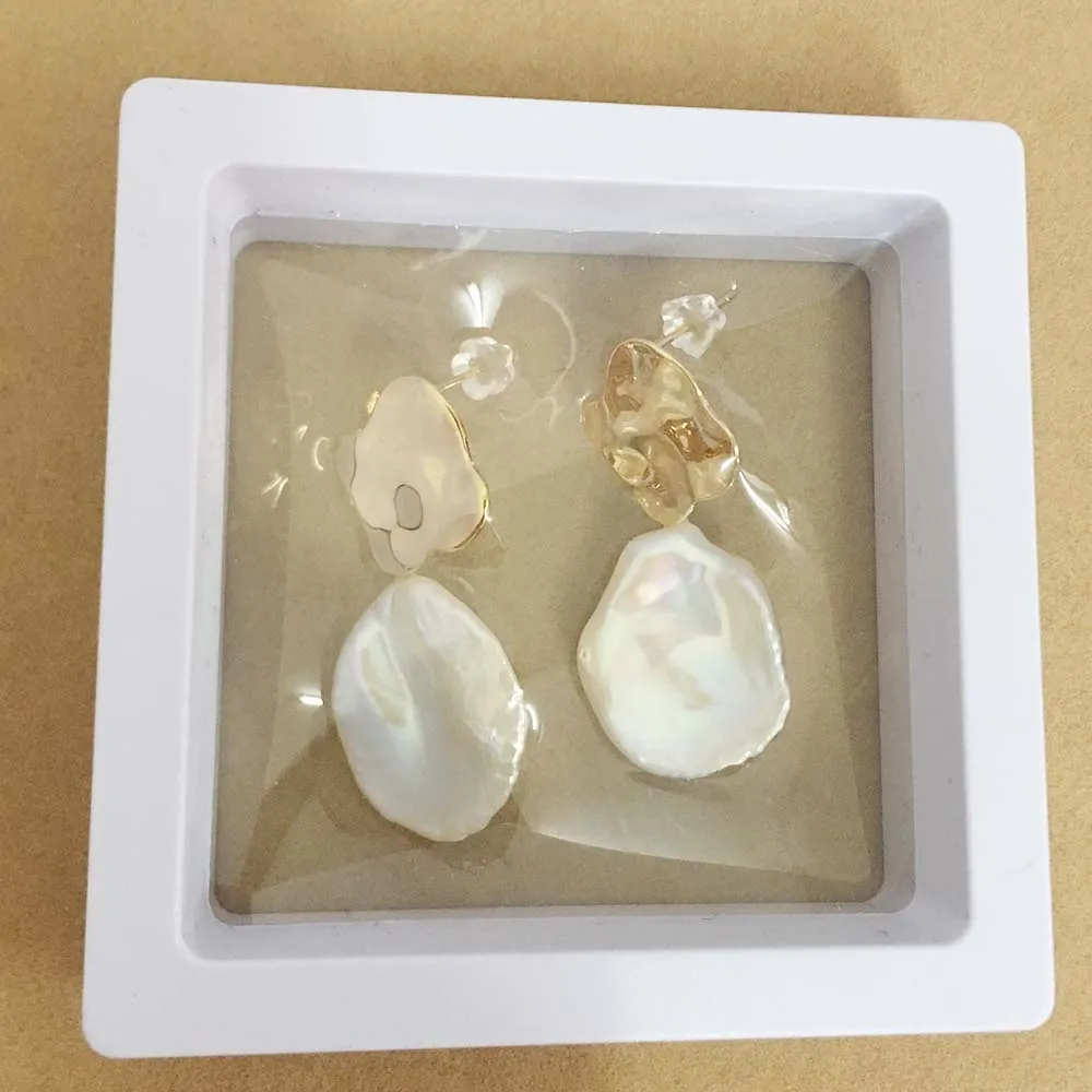 Серьги с натуральным пресноводным жемчугом серьги из серебра 100% пробы крючком