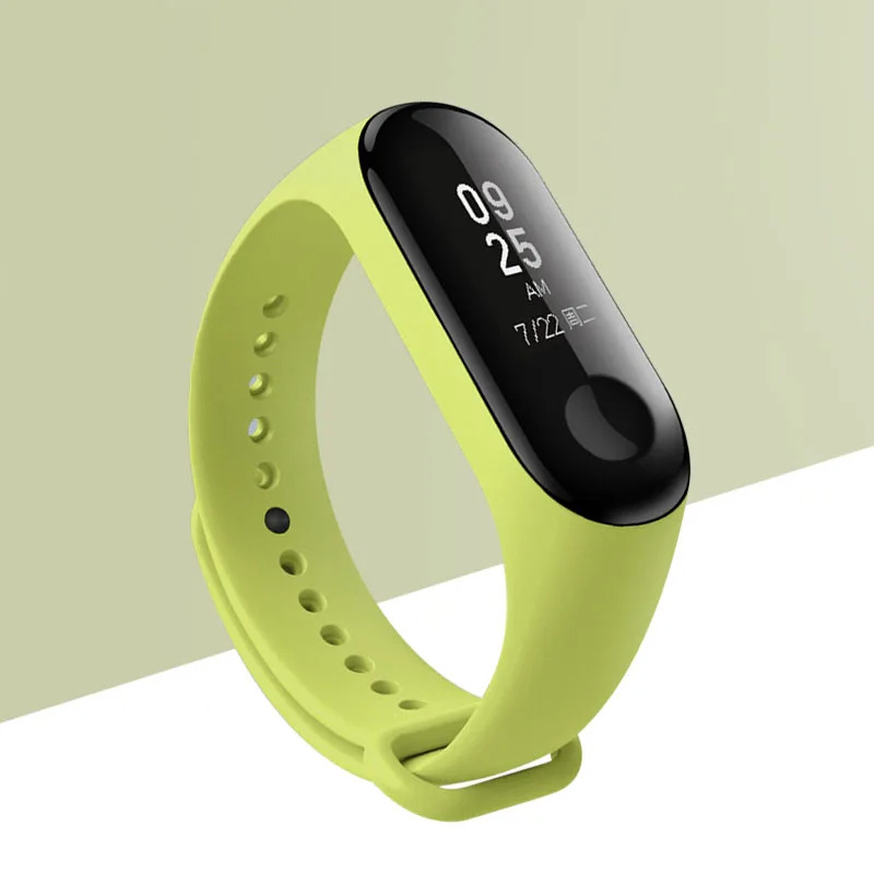 Cyan Ремешок для Xiaomi mi 3 4, силиконовый браслет для mi Band 3, умные часы, цветной сменный Браслет - Цвет: Cyan