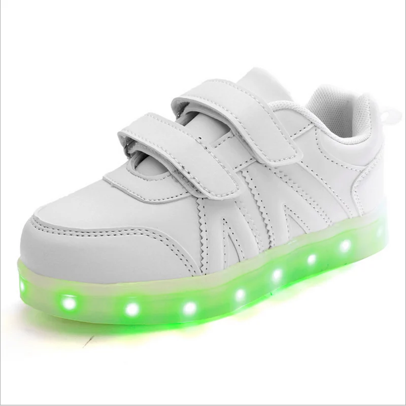 Kids Light Shoes USB Charger Glowing Sneakers Basket Led Children Lighting Boys Girls illuminated krasovki Sneaker | Детская одежда и