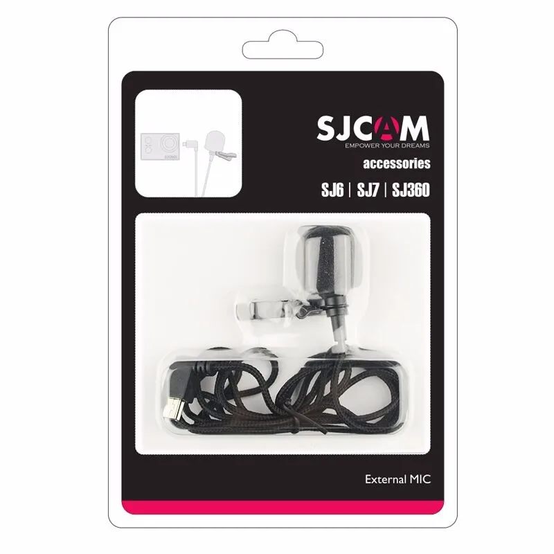 Оригинальные аксессуары SJCAM внешний микрофон Микрофон для SJCAM SJ6 LEGEND/SJ7 Star/SJ360 Спортивная камера