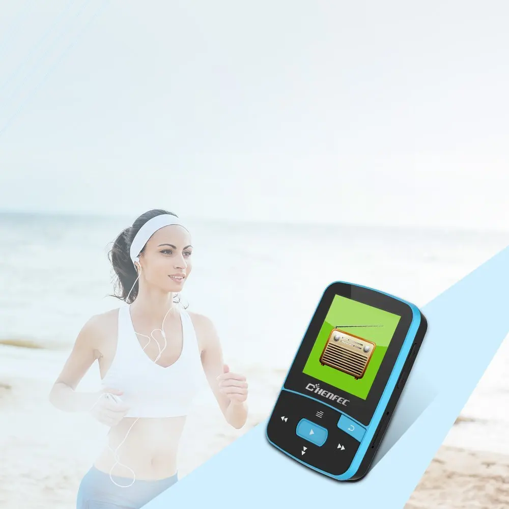 Мини Клип Спорт Bluetooth 4,2 MP3 плеер новая версия MP3 музыкальный плеер с FM, рекордер, поддержка TF/SD карты+ повязка на руку