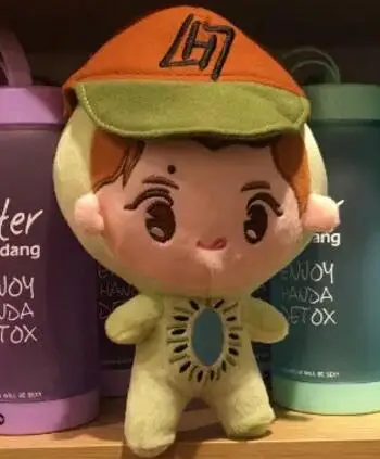 Luhan Kiwi Мультфильм Корея плюшевые Kpop EXO плюшевые игрушки суперзвезда Baek Хюн Чан Ёль Kai Se Hun Su Ho D.O Luhan Chen мягкие куклы болельщики подарок - Color: Luhan Kiwi