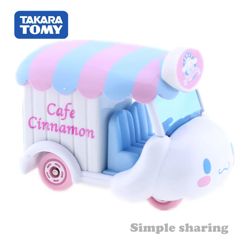 Takara Tomy Dream TOMICA Sanrio No. 147 Cinnamoroll Собака с большим ухом двигатели автомобиля литая