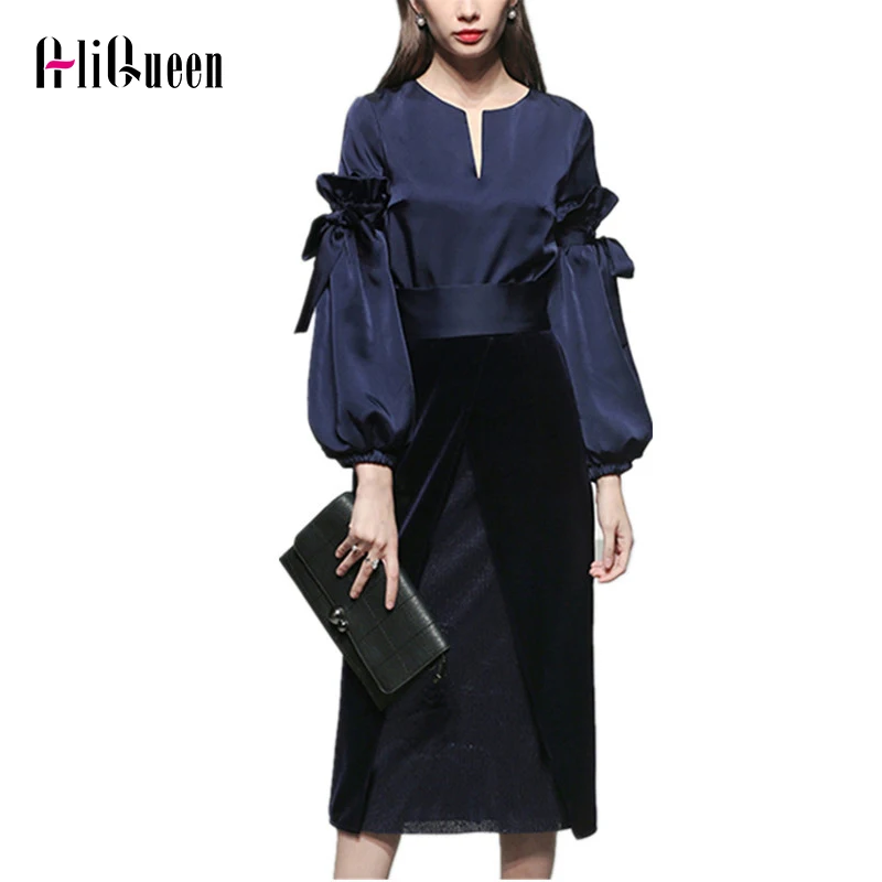 Женский комплект из 2 предметов роскошный подиумный костюм с юбкой рубашка