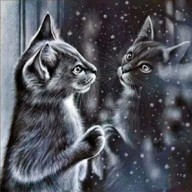 5D алмазная живопись серии животных наборы сделай сам мультяшный Кот полная